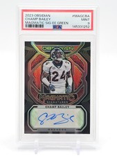 CHAMP BAILEY 2023 OBSIDIAN MAGMATIC SIGNATURES GREEN AUTO /25 PSA 9 Q4556