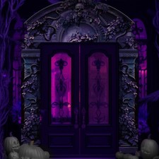 Halloween Cemetery,Archway Halloween Cemetery Banners Halloween Gothic Skull Out