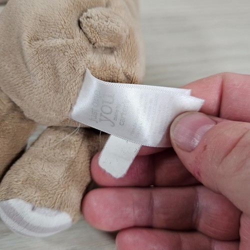 Carters Just One You Brown Plush Teddy Bear Baby Rattle Security Blanket 8" - Picture 6 of 7