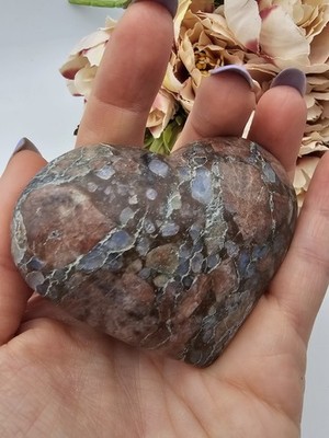 Schöner Que Sera Kristall Herz Palmenstein 144g 7,6cm Empowerment Release Burden