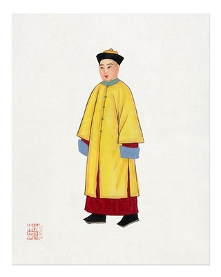 Traditional Chinese Figure Poster Wall Art - Elegant Decor Piece