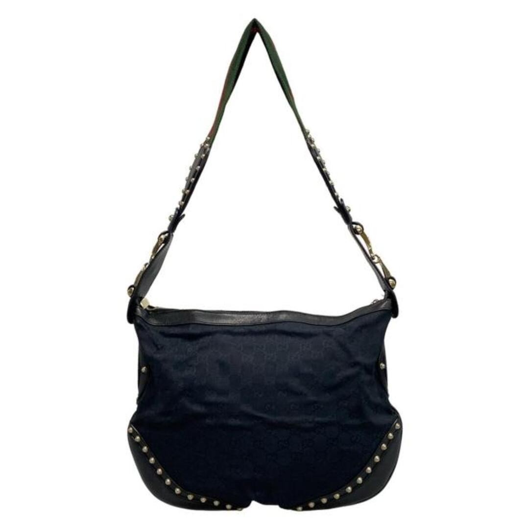 Gucci Shoulder Bag Horsebit Web GG Pattern Black Leather Used thumbnail 4
