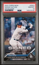 2023 Topps Now - Off-Season Shohei Ohtani #OS-21 Fresh Grade PSA 10 Dodgers MVP