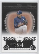 2008 Topps Moments & Milestones Black 9/25 Johan Santana #87 0c6