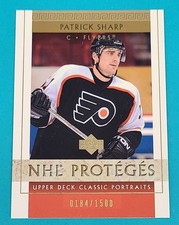 2002-03 UD Classic Portraits /1500 RC #124 Patrick Sharp Flyers HOCKEY Card J8