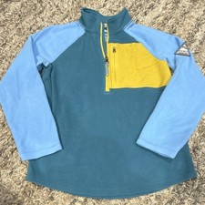 L.L.Bean Kids Colorblock Fleece Half Zip pull over Jacket M 10-12