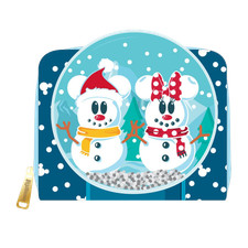 Mickey Mouse - Snowman Snow Globe Purse-LOUWDWA1786-LOUNGEFLY