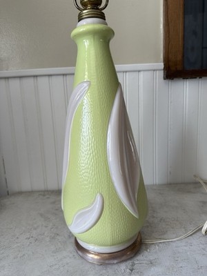 Vtg 40s/50s Aladdin Textured Alacite Glass Table Lamp Embossed