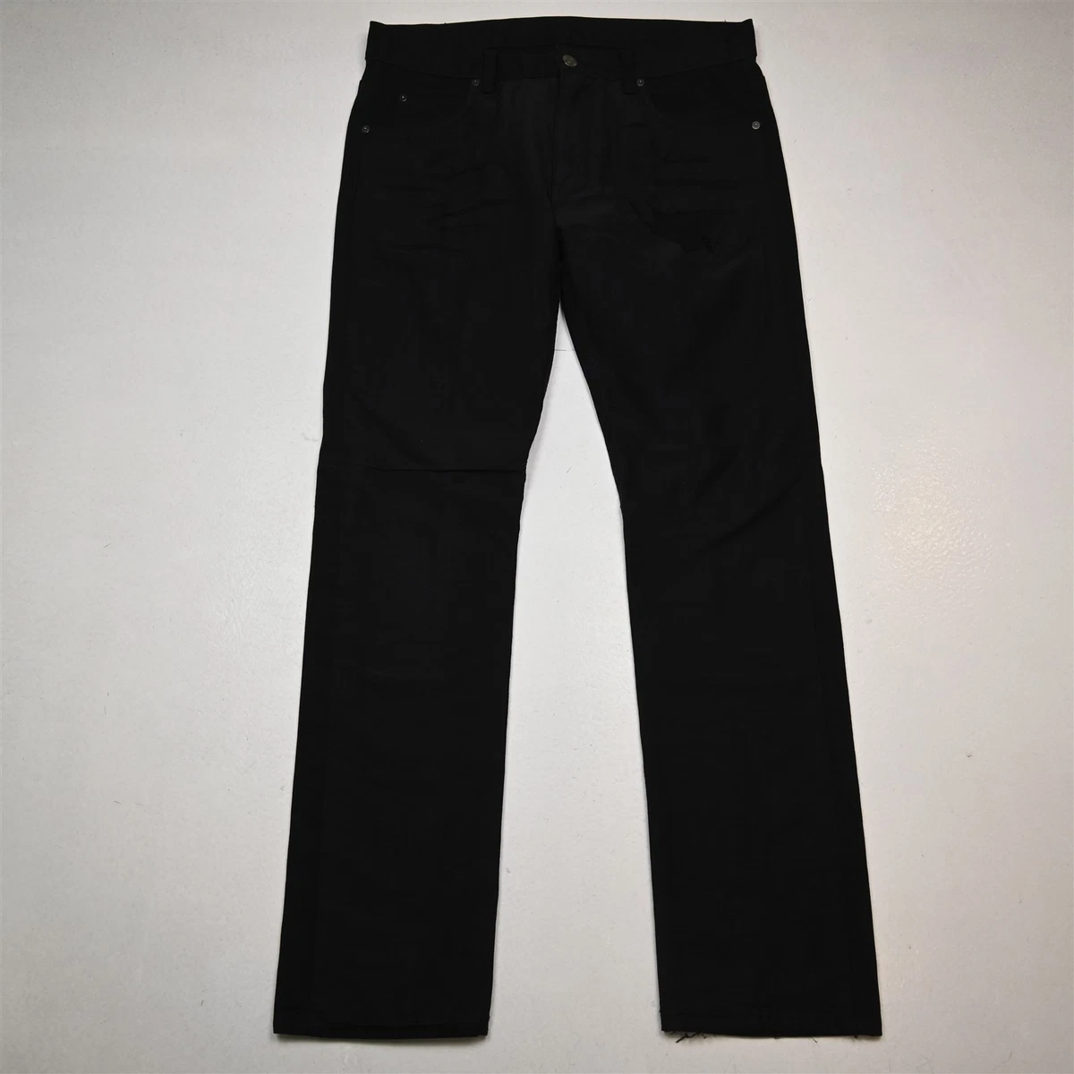 パンツ HELMUT LANG Faded Black Denim 32 Helmut Lang 2003 Deconstructed Jeans with Frayed Waist – ENDYMA