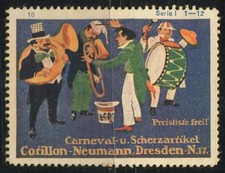 Alemania Anuncio Cenicienta Sello Cotillon-Neumann Dresden Carnaval Artículos