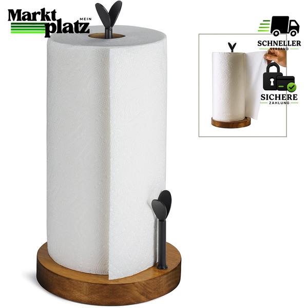 KüChenrollenhalter Holz Standhalter FüR Farmhouse Stil KüChe-image