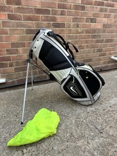 Nike Golf Bag Standing With Raincover Carry Bag White Green
