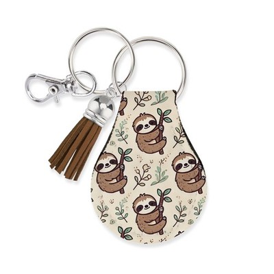 Jolitee Neoprene AirTag Compatible Case Keychain   Durable & Stylish Sloth