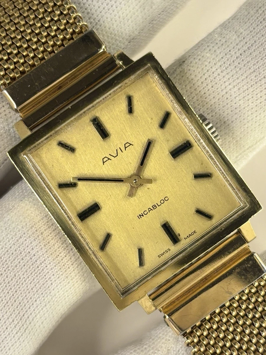 Avia Gold Plated Case Rectangle Wristwatches for sale | eBay UK