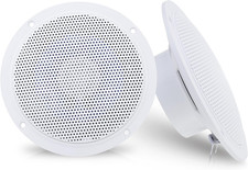 5.25 Dual Waterproof Marine Speakers - 100W 4Ohm Outdoor Car/Boat Radio Stereo