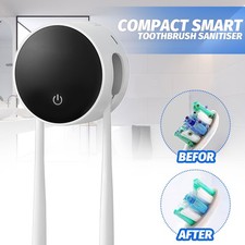 Compact UV Toothbrush Sanitizer Wall Mounted Smart Sterilizer Holder for Bath