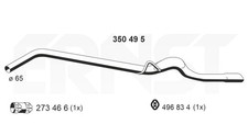 Abgasrohr ERNST 350495 für MERCEDES W245 KLASSE Sports Tourer 200 CDI 245 208