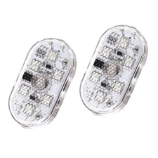  2PCS Car LED Lights Interior Wireless, 7 Colors Interior Auto Ambient 2 PCS