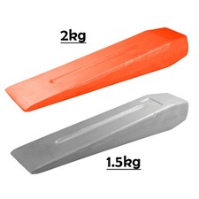 Image of Wood Splitter Wedge Set – 2kg Red Heavy Duty + 1.5kg Steel Log Splitting Tools