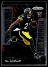 2025 Panini Prizm Football Fireworks #4 Kaleb Johnson Rookie RC