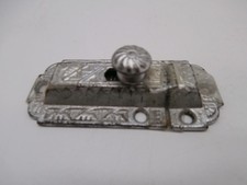 Antique Vintage Ornate Eastlake Victorian Cabinet Door Bolt Lock Latch w/ Keeper
