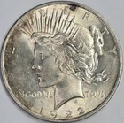 1922 90% Silver Peace Dollar UNC