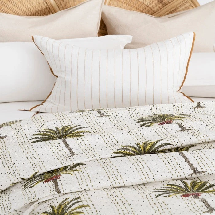 Palm Tree Indian Kantha Quilt – Boho Bedspread - Image 2 of 3