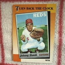 Topps Cincinnati Reds 1990 Johnny Bench Turn Back The Clock Card #664 Baseball