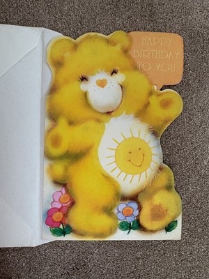 Vintage 1980er AGC Care Bears Geburtstag Grußkarte American Greetings Co unbenutzt