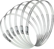 6 Pcs 8" Stainless Steel Adjustable Worm Gear Hose Clamps for Pi Style: 8 Inch