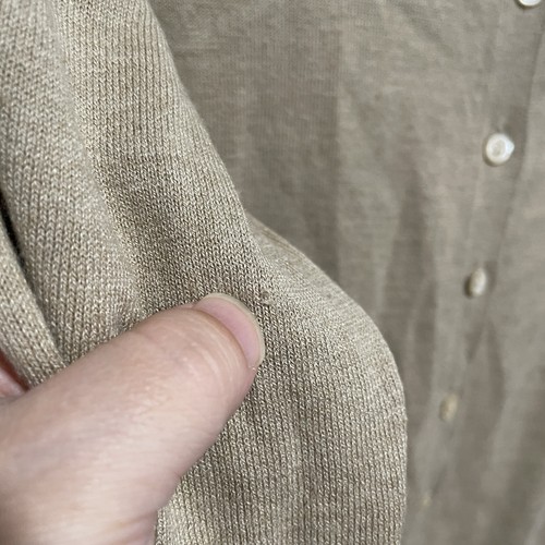 Preppy Banana Republic Womens Silk Blend Anna Cardigan Size Small Pebble Beige - Picture 4 of 7