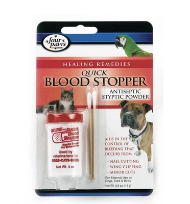 Four Paws Quick Blood Stop Powder 0.5 oz  Antiseptic Styptic for Pets