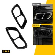 Gloss Black Exhaust Cover 2Pcs For BMW X5 G05 X7 G07 2019-2021 Stainless Durable