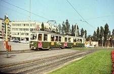 Vtg 35mm Slide Electric Tram Trolley Car Austria 1975