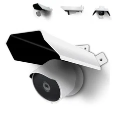 Universal Security Camera Cover - Sun Rain Shield, Waterproof White 1 Pack