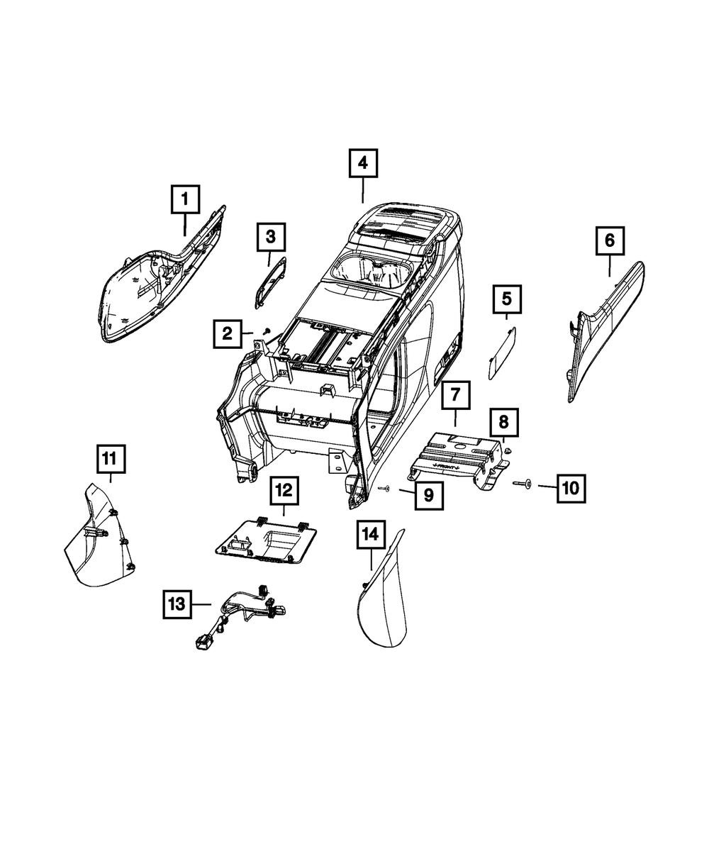 Genuine Mopar Console Wiring 68475985AE