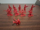 Marx Revolutionary War Soldiers British Soldiers Red  Plastic Colonial