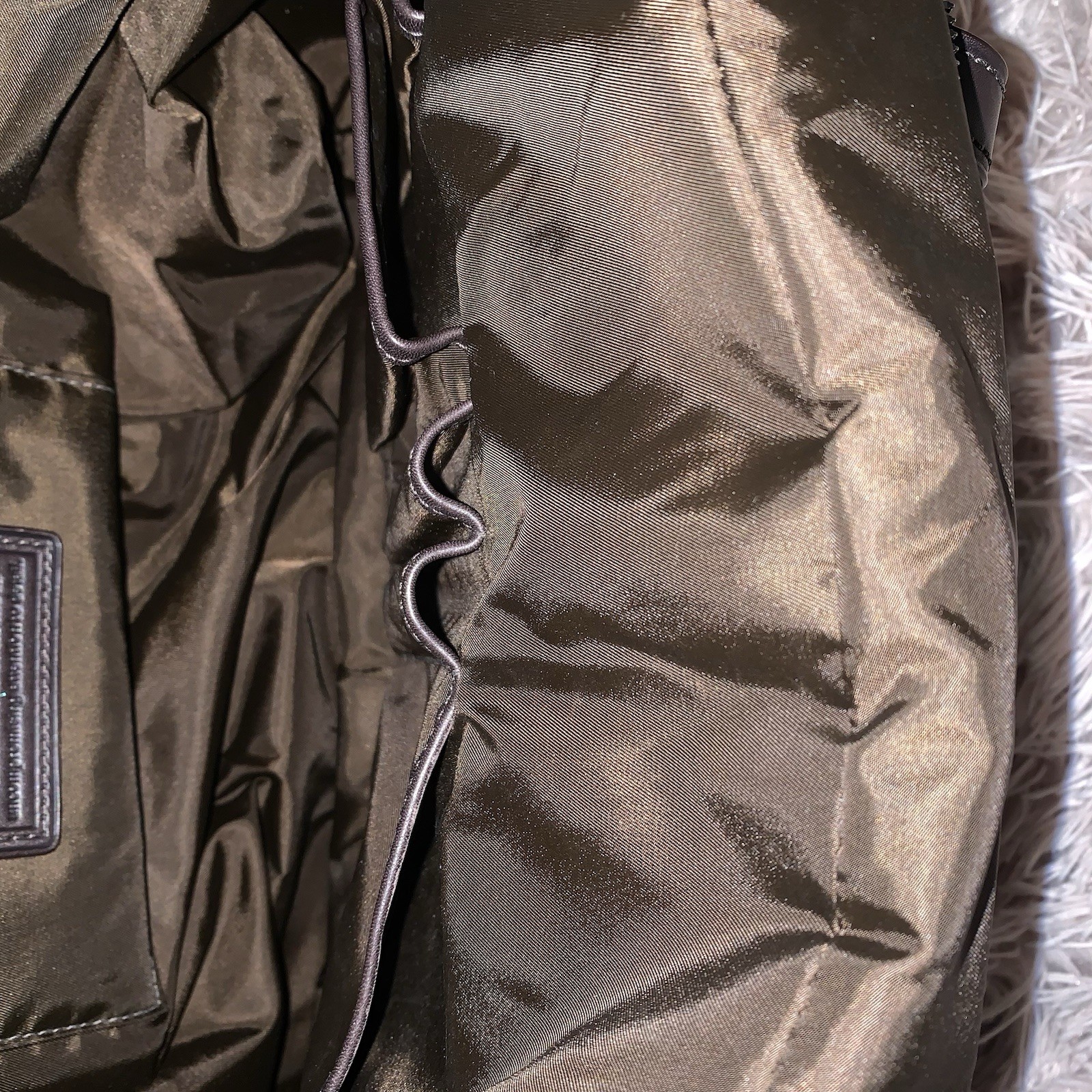 TUMI Nylon Tote Bag Python Print Leather Straps 1… - image 11