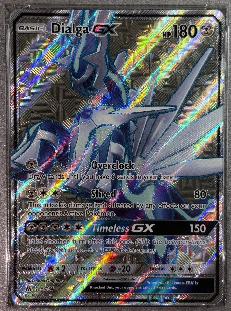 2018 POKEMON SUN & MOON FORBIDDEN LIGHT #125 FULL ART/DIALGA GX