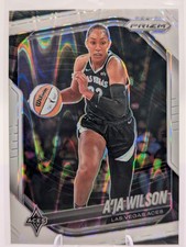 A’ja Wilson | 2025 Panini Prizm WNBA #76 White Seismic Prizms | Las Vegas Aces