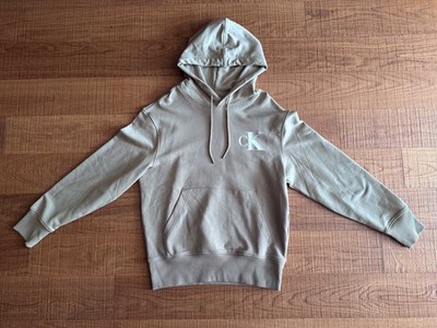 Calvin Klein Jeans Hoodie/Kapuzenpullover, Herren Gr. S (beige), neu mit Etikett