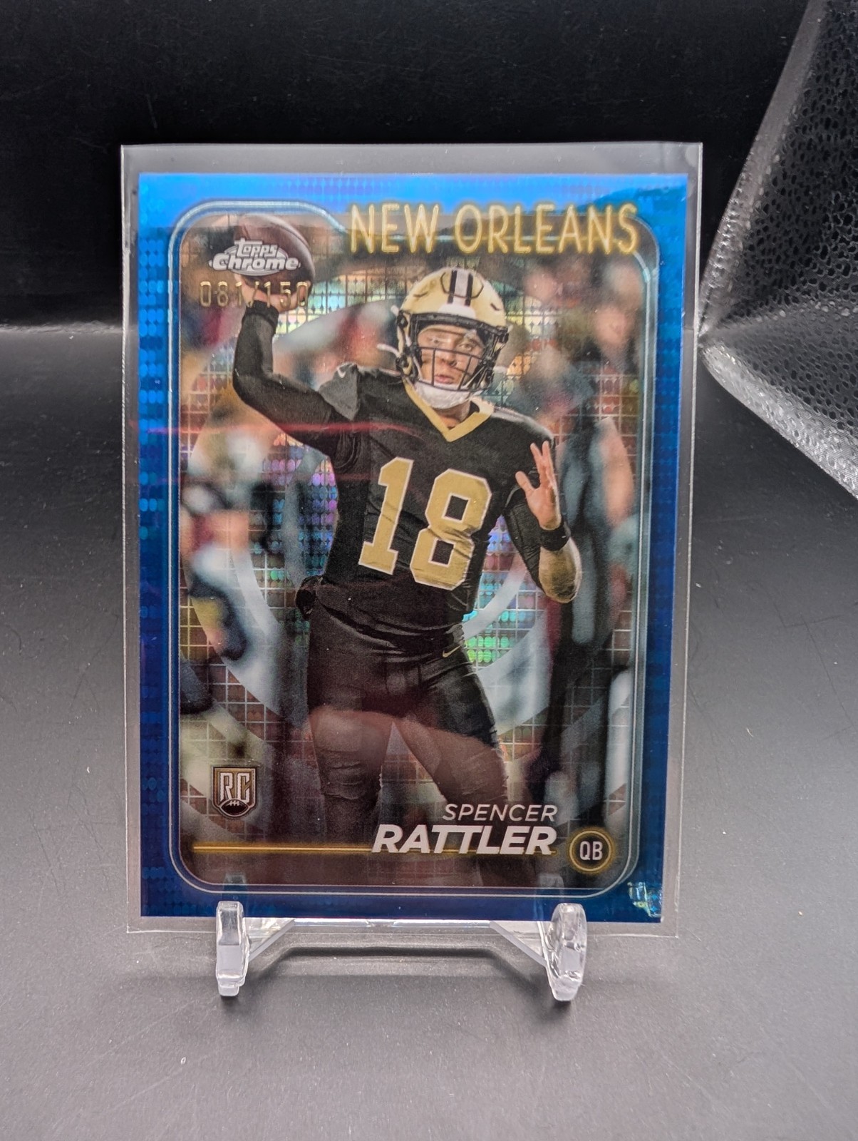 2024 Topps Chrome - Rookies Spencer Rattler #213 Blue Sonar Refractor /150 (RC)