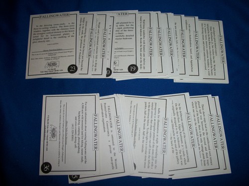 FRANK LLOYD WRIGHT Architects Trading Cards FALLINGWATER 1995 ACME Falling Water - Bild 7 von 8
