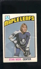 1976-77 O-PEE-CHEE HOCKEY CARD STAN WEIR #243 GOOD MAPLE LEAFS (CREASE)