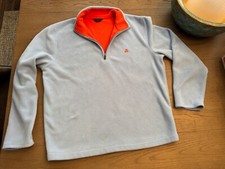 Brooks Brothers 346 1/4 Zip Fleece Pullover Sweater Adult Large Blue Orange Mens