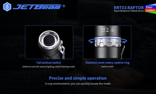 Jetbeam RRT03 RGBW Dimmerazione Stepless 1400LM Controllo Rotante Torcia EDC + Batteria - Foto 38 di 44