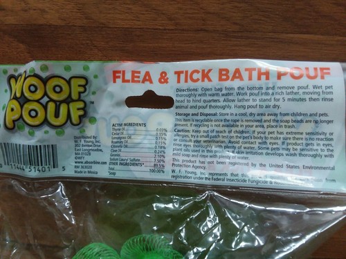 Absorbine UltraShiled Green Woof Pouf Flea Tick Bath Pouf Natural Soap Beads - Picture 2 of 2