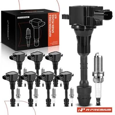 A-Premium 8 Ignition Coil & IRIDIUM Spark Plug Kits for INFINITI M45 06-10 FX45