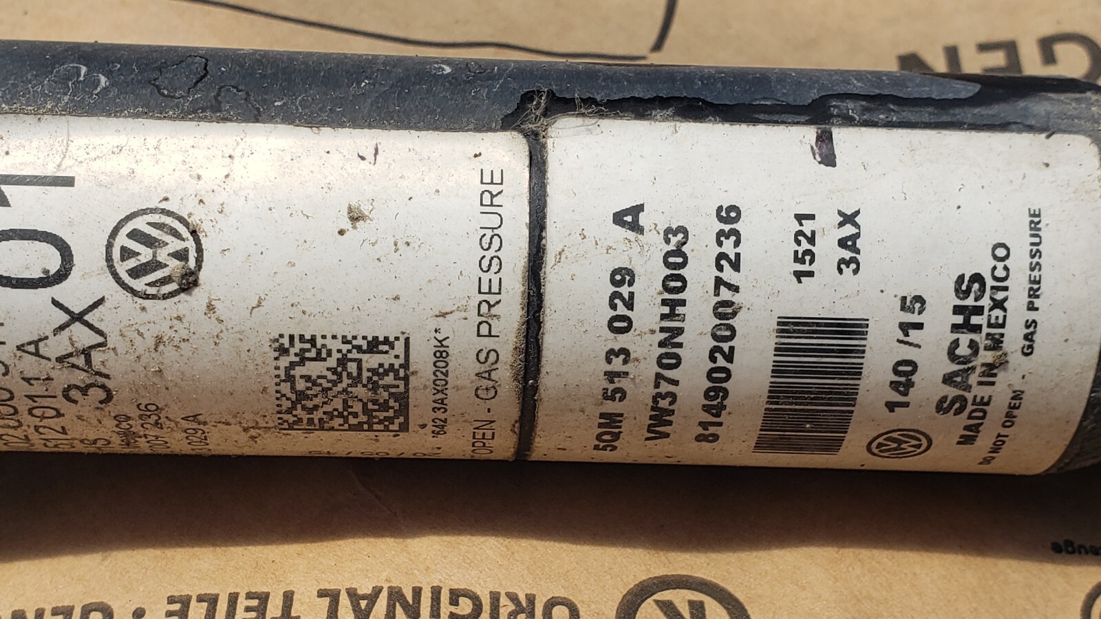 1519 VOLKSWAGEN GOLF MK7 Rear Shock Absorber Set 5QM513029A eBay