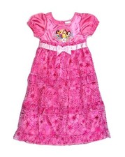 Disney Princess Girl's Pink Floral Tulle Fancy Nightgown, Gown, Size 2